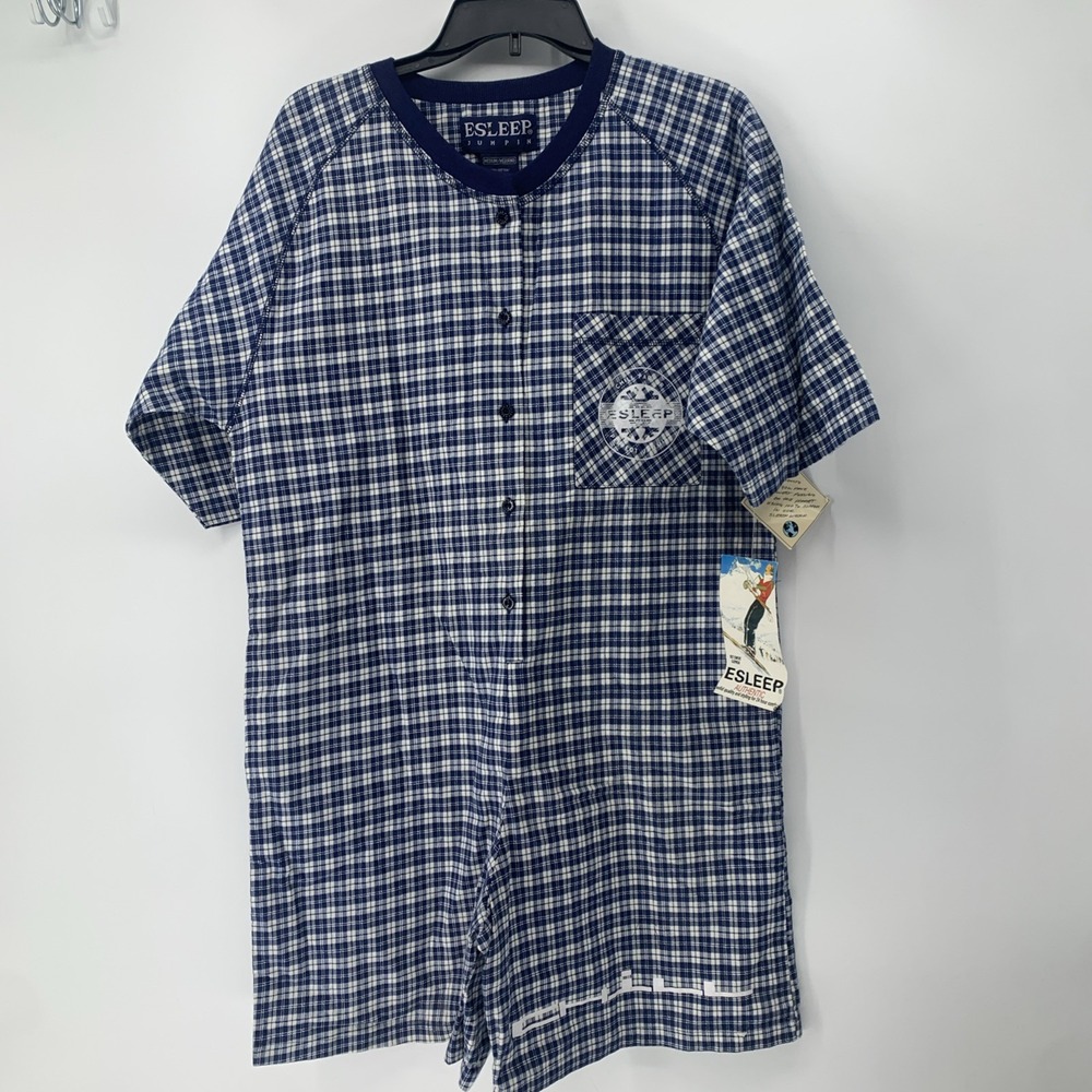 New W Tag Vintage 90s Esleep Jumpin One Piece Jump Suit Sleep Wear Pajama Medium